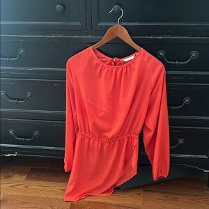 Chic Asymmetrical Red Dress